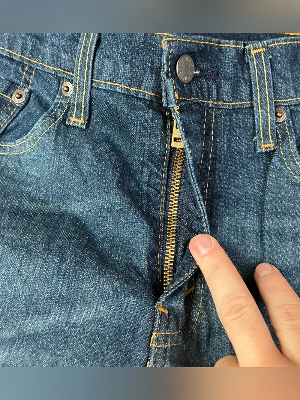 Levis 502 Straight Jeans Men’s Size 32x34 Blue Denim Pants Zip Fly